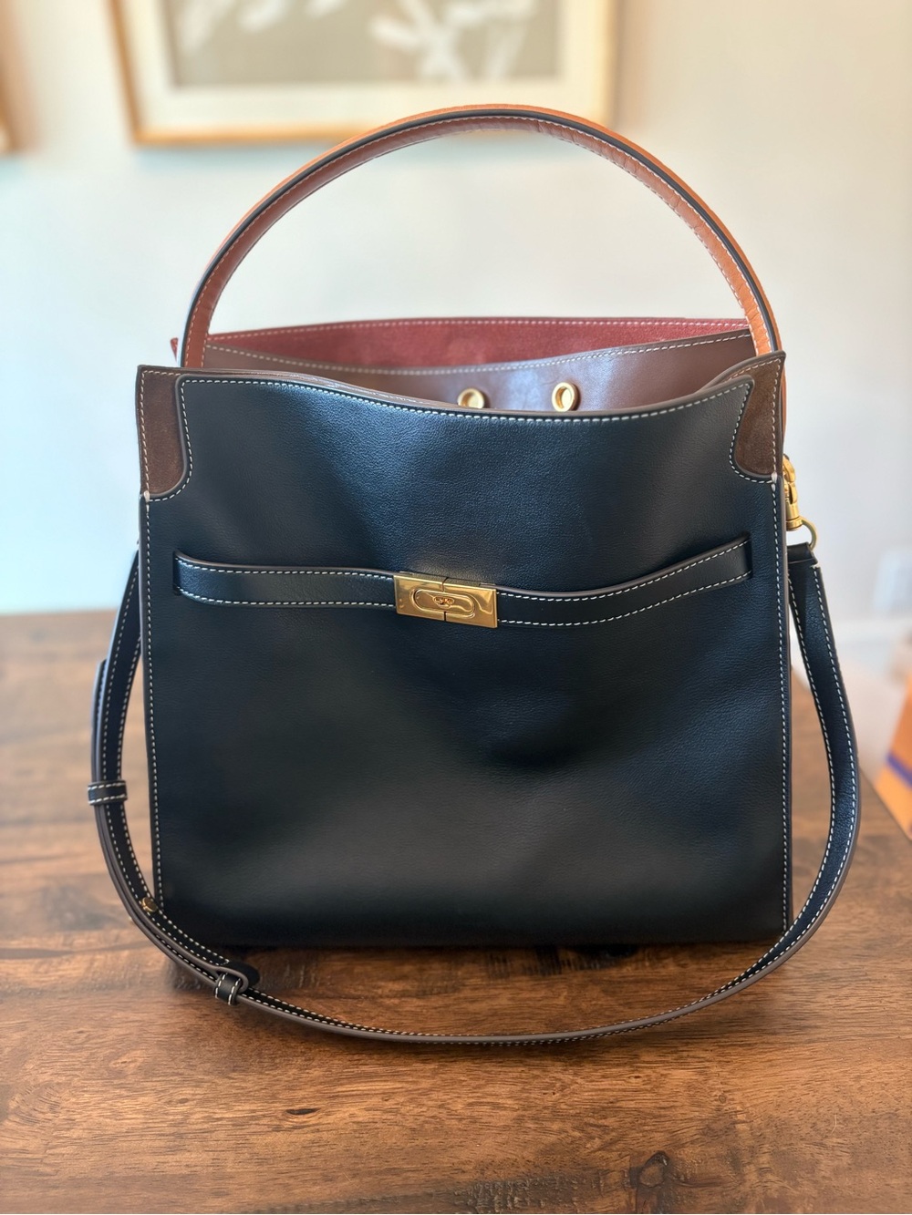Tory Burch Lee Radziwill Double Bag Large Black